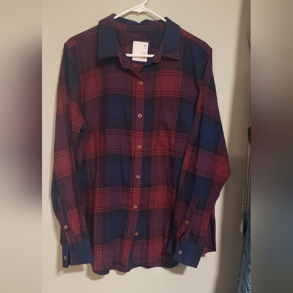 Red and Blue Plaid Shirt